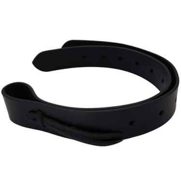 Imagem de BlazingPaws Harneto Leather Western Horse Saddle Premium Top Grain Latigo Cinch Strap (60,96 cm - Dupla Ply, Preto: Off Billet)