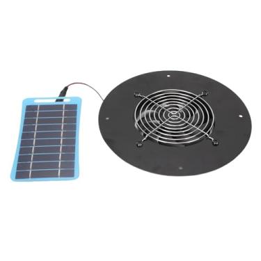 Imagem de Luocute 5W Solar Powered Exaustor para Chicken Coop, IP65 Silencioso Painel Solar Ventilador de Ventilação para Estufas Galpões Pet Houses Janela Com Proteção Líquida Uso Ao Ar Livre