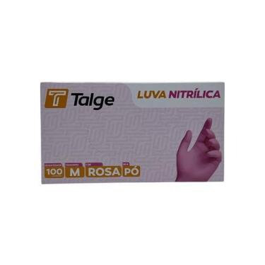 Imagem de Luva nitrílica talge tamanho ( m ) s/ pó rosa caixa c/ 100 unid- - no-