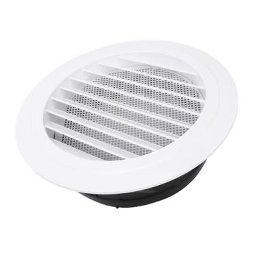 Imagem de WALFRONT 8 Inch Round Vent Louver 200mm Branco Plástico Slant Louver Vent Cover ABS Construção Weather Teto Difusor Substituição HVAC