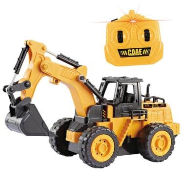 Imagem de Escavadeira De Controle Remoto Infantil Realista Com Pá Articulada Esc