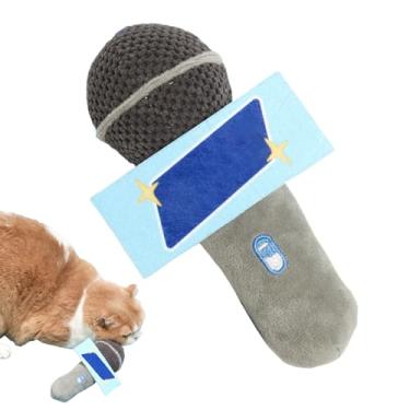 Imagem de Brinquedos para Gatos Morderem, Brinquedos De Mordida Para Gato Em Forma De Microfone, Interativo Com Sinos Pelúcia Corda Para Tédio Casa Viagem Brincar Arremesso Puxar Roer