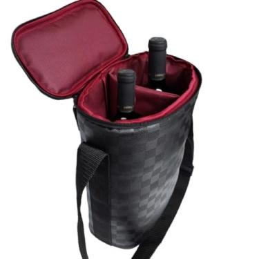 Imagem de Bolsa Termica Wine Bag Porta Vinho 2 Garrafas Com Proteção Térmica e Design Elegante Para Transporte Seguro189