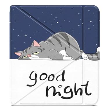 Imagem de HEISHAYU Capa para eReader Kobo Libra Color (2024)/Kobo Libra 2 (2021) 17.8 cm, capa de TPU com ativar/hibernar automaticamente, Z-Cat