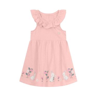 Imagem de Vestido Bebê Menina Coelhinho Rosa Brandili