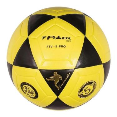 Imagem de Bola Poker Vulcanizada Futevôlei FTV 5 Pro - Amarela-Unissex