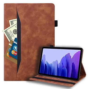 Imagem de Capa Lenovo Tab P11 Plus 2021 / Tab P11 27.9 cm 2020 (TB-J607F/TB-J606F/TB-J606X) Capa de couro PU com bolso para cartão de visualização em vários ângulos para Lenovo Tab P11 27.9 cm, marrom