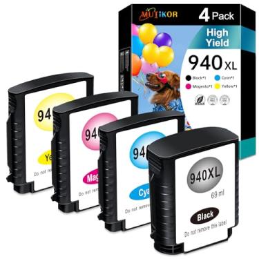 Imagem de Cartucho de tinta de substituição compatível 940XL para HP 940 XL 940 Ink Tank Work for Officejet Pro 8000 8500 8500A 8500A Plus Printer e A809a A811a A909a A909g A909n A910a A910g A910n (pacote com 4