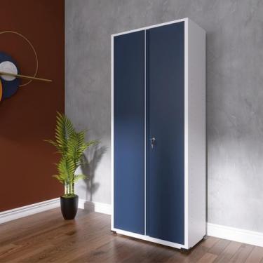 Imagem de Armário de Aço 2 Portas 4 Prateleiras com Chave AP409SL - Pandin Móvei