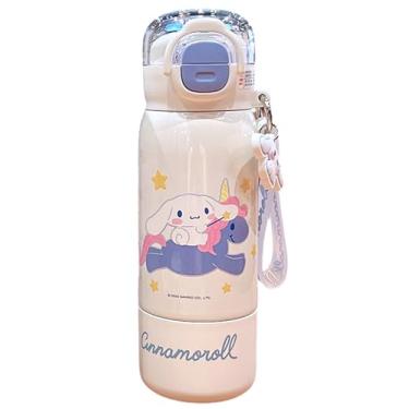 Imagem de Garrafa de água isolada de aço inoxidável Cinnamoroll (Bica e palha) 380 ml