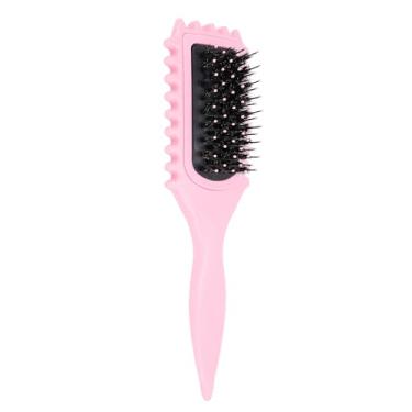 Imagem de Zhjvihx Curl Definindo Pincel, Alça Ergonômica Fácil de Usar Pincel de Estilo Multifuncional para Homens e Mulheres para Desmembrar o Estilo de Secagem de Sopro (Rosa)