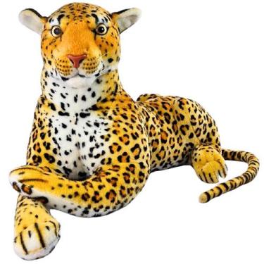 Imagem de Onça Pintada De Pelúcia Realista M Safári Decoração - S2 Toys