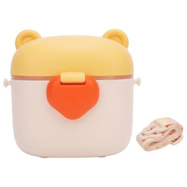 Imagem de Asixxsix Dispensador de fórmula para bebês, recipiente de fórmula para viagem, dispensador de leite em pó portátil com vedação multifuncional para leite em pó, lanches, doces (Amarelo)