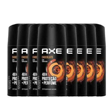 Imagem de Kit Desodorante Antitranspirante Aerosol Axe Dark Temptation 90g - 8 Unidades