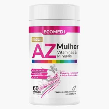 Imagem de Multivitamínico Mulher Az Com Colágeno 60 Cápsulas Ecomedi
