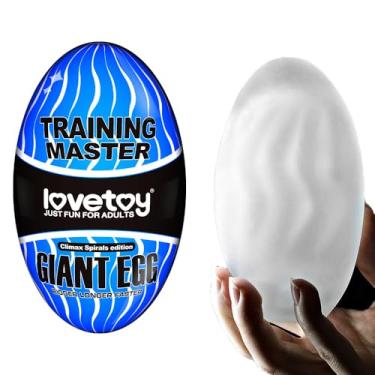Imagem de Big Egg Masturbador Masculino com formato de ovo gigante com ondulações internas massageadores em alto relevo