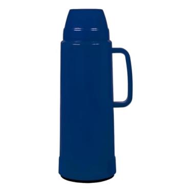 Imagem de Garrafa Térmica Resistente 1 Litro Com Tampa Café Chá Água (Azul)