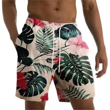 Imagem de Shorts De Natação Masculinos Flores Masculinas Cuecas De Praia Verão Tamanho Grande Roupa De Banho Masculina Shorts De Banho Casual Férias Troncos Para Natação Surf, Mix Color 06, XL