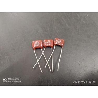 Imagem de 1x Capacitor Mica Prata 430pf/500v 5% Cm2 Icl