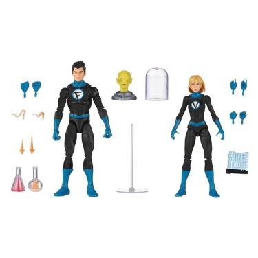 Imagem de Figuras de ação Marvel Legends Series Fantastic Four Franklin Richards e Valeria Richards
