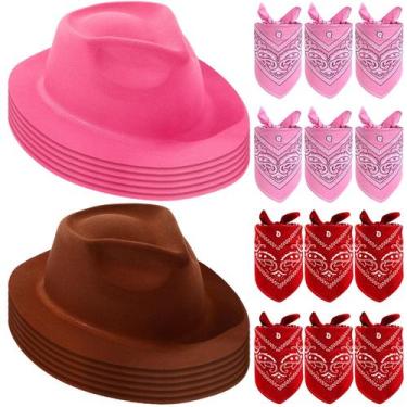 Imagem de Conjunto de chapéus de caubói, festa temática de caubói de feltro Hays
