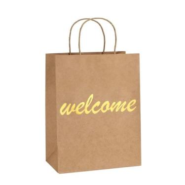 Imagem de Sacola de presente, papel kraft Dream Brown, 25 unidades, 20x11x27 cm 