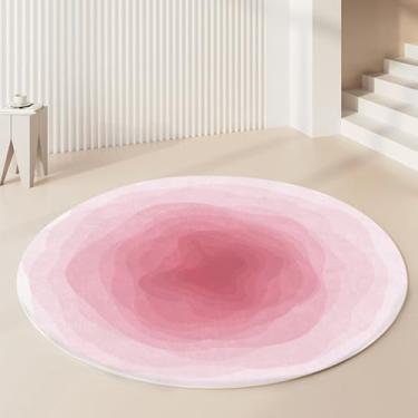 Imagem de Tapetes leves e luxuosos para sala de estar, macios e fofos, grossos, degradê redondo, estilo nórdico, decoração de quarto (200x200 cm/F)