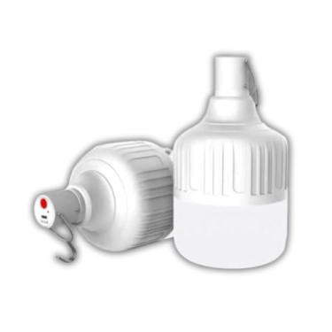 Imagem de Luminária de Emergência Recarregável Com 30w Lampada em Led de à Prova D'água Alta Potência Duração Contínua Até 8h 3 Modos de Iluminação Lampada Camping Carregamento USB