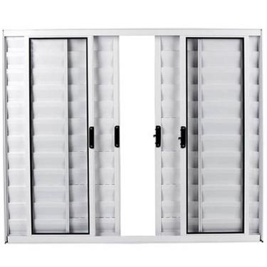 Imagem de Veneziana de Alumínio Branca 6 Folhas 100x120cm sem Grade - FACCE