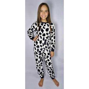 Imagem de Pijama vaquinha fofinha fleece- DunaBella - dunabella clothing, Rosa, 