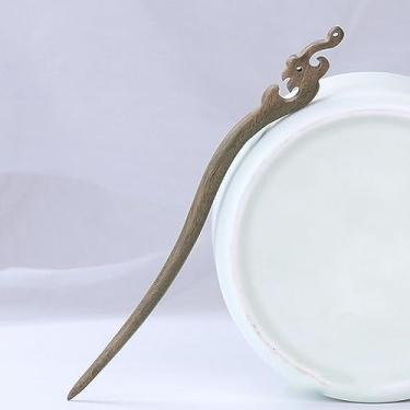 Imagem de Grampo de cabelo vintage simples de madeira antigo grampo de cabelo cheongsam chinês Hanfu acessórios de cabelo grampos de cabelo tiara presente