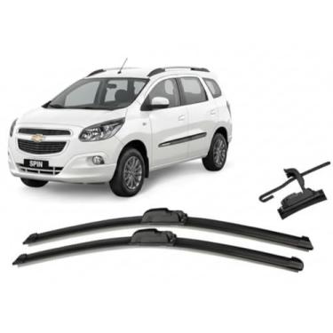 Imagem de PAR DE PALHETA LIMPADOR DE PARA-BRISA DIANTEIRA EM SILICONE PARA CHEVROLET SPIN 2013 ATÉ 2022 - MARCA TIGER AUTO