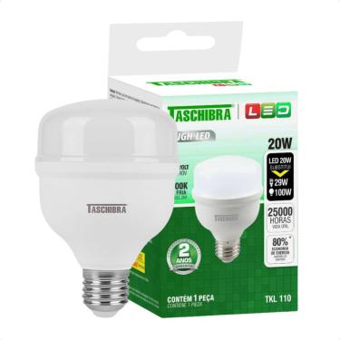 Imagem de Kit 5 Lâmpadas High Led Tkl 20w Taschibra E27 Bivolt 4000k Neutro