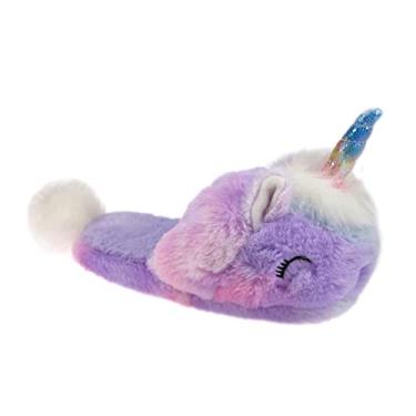 Imagem de Pantufas roxas de unicórnio, Roxa, 13 Little Kid