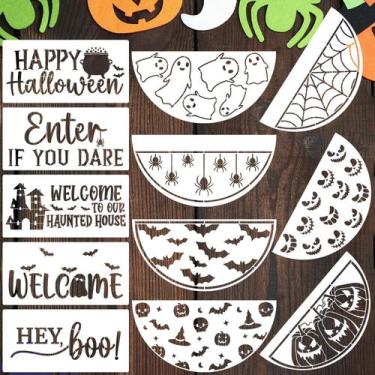 Imagem de Modelo de estêncil Zosylley 12" para pintura em madeira de Halloween