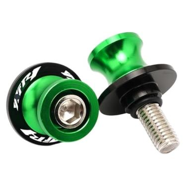 Imagem de BYYINGSUS Bobina de braço oscilante CNC de 6 mm, acessórios de motocicleta compatíveis com Y&AMAHA YZF R1 R3 R6 YZFR1 YZFR3 YZFR6 1999-2024 (Yzfr1 Green)