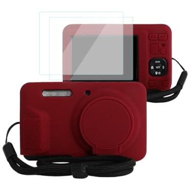 Imagem de VOVMOEYA Capa de câmera para Kodak PIXPRO FZ55 com 2 protetores de tela e 1 alça de mão, silicone, leve e protetora macia