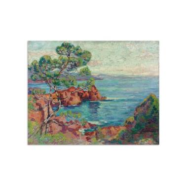Imagem de Armand Guillaumin Famoso Arte de Parede Pôster-Impressões em Tela para sala de estar-Reprodução pinturas(Le Trayas) 60x80cm Sem Moldura