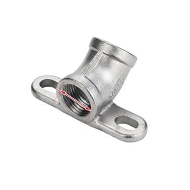 Imagem de MGAYTYOAG Cotovelo de aço inoxidável 304 com assento 90 graus 4 pontos bebedouro pode ser fixado com base 45 graus curva de fio interno 6 pontos (201-45 graus-G3/4)