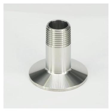 Imagem de WWECCQIJ 1/5.1 cm BSP macho x 3,8 cm Tri Clamp 304 conector de encaixe de tubo de aço inoxidável para fermentação caseira