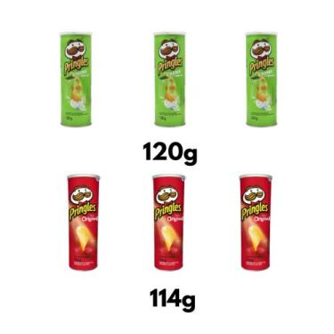 Imagem de Pringles Batata Kit c/ 6 un. - Kellogg, 3 un. Sabor Original 114g, 3 u