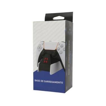 Imagem de Base Carregadora Dupla Tipo Dock para Controle de Ps5 Branca - Evoluti