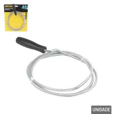 Imagem de Desentupidor de Cano Manual Cabo de Aço 1,63m - Tudo em Caixa