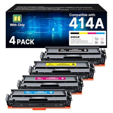 Imagem de DMGE Pacote de 4 Cartuchos de Toner 414A - Substituição Compatível para Hp 414A 414X Compatível com Toner Hp Color Laserjet Pro Mfp M479Fdw ︱W2020A