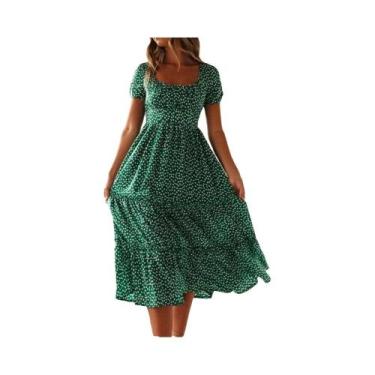 Imagem de Vestido Maxi Floral com Manga Bufante - Estampa Vintage para Praia, BR