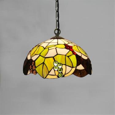 Imagem de Luminária pendente contemporânea de luxo em vidro colorido com LED, estilo retrô americano, ideal para sala de estar, restaurante, quarto, hotel, casa de campo, corredor, café, bar ou escada