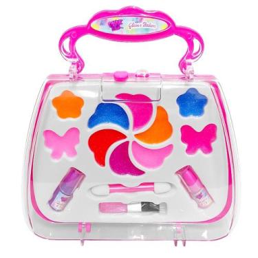 Imagem de Estojo de Maquiagem Bolsinha Rosa para Maquiar Infantil Meninas com An