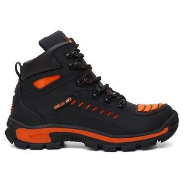 Imagem de Bota Motoqueira Masculina Couro Premium Refletivos Bico PVC Passador de Marcha-Masculino