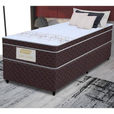 Imagem de Cama Box Conjugado Solteiro Com Colchão 88x71x188 Saint Louis Gazin Cr35370 Marrom