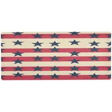 Imagem de SEHANY Tapete de mouse grande com bandeira americana, 80 x 40 cm, antiderrapante, para jogos, base de borracha de 3 mm, protetor de mesa para laptop, desktop, escritório e casa